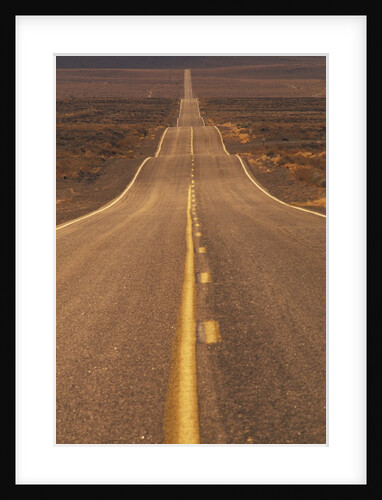 USA, California, Death Valley- Long Shot of Desert Highway by Anonymous