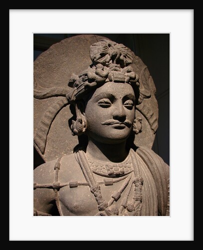 Detail of Gandharan statue of a bodhisattva by Anonymous