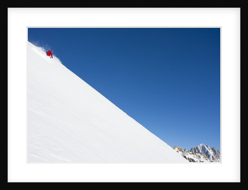 Backcountry skier on mountain by Anonymous