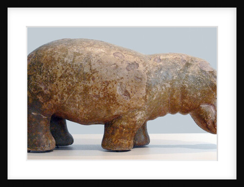 Egyptian fayence sculpture of hippopotamus by Anonymous