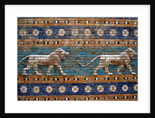 Detail of lions on Ishtar Gate at Pergamon Museum by Anonymous