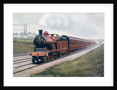 Postcard showing the Leeds and Bradford Express of the Midland Railway by Anonymous
