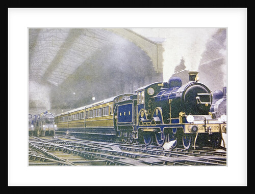Great Eastern Railway steam locomotive in Liverpool Street Station by Anonymous