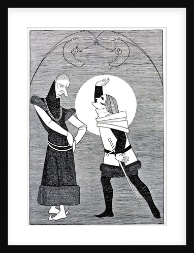 Caricature of Sybil Thorndike and Ernest Thesiger performing by Anonymous