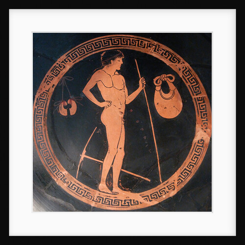 Attic red-figure cup with gymnasium scene by Euphronios and Onesimos