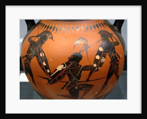 Amphora with warriors attributed to the manner of the Lysippides Painter by Anonymous