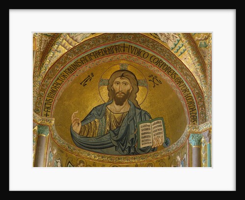 Christ Pantocrator mosaic at Cathedral of Cefalu by Anonymous