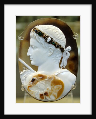 Roman cameo portrait of Augustus by Anonymous