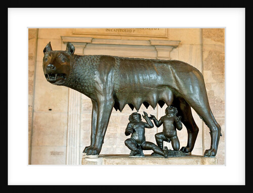 She-Wolf Bronze Sculpture by Anonymous