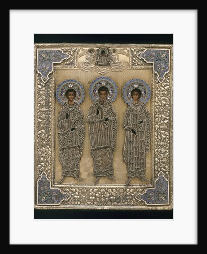 Russian icon with Saint Gurii, Saint Samon, and Saint Aviv by Anonymous
