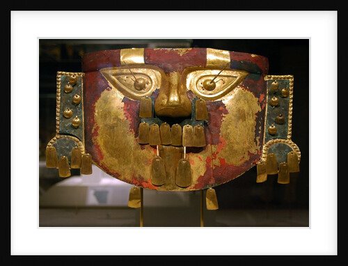 Lambayeque gold funerary mask by Anonymous