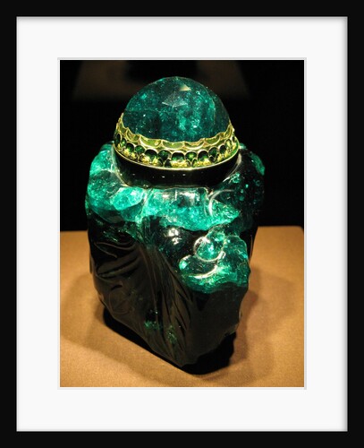 2860-carat carved Colombian emerald by Anonymous