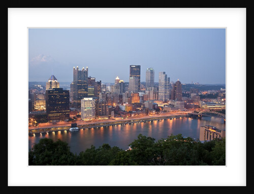 Pittsburgh skyline along the Monongahela River by Anonymous