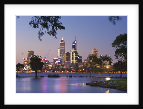 Swan River and James Mitchell Park at dusk by Anonymous