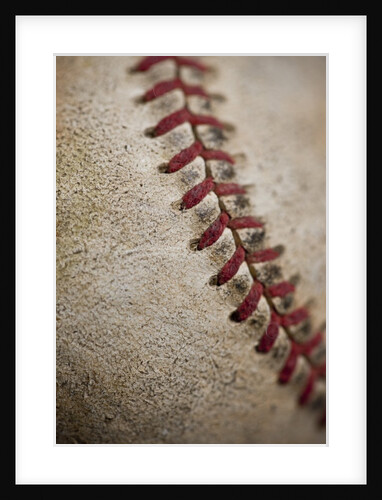 Close-up of worn baseball surface by Anonymous