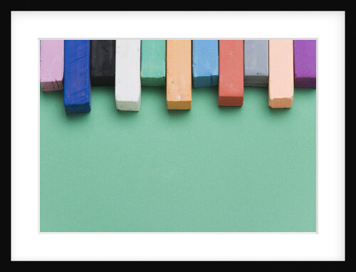 Close-up of color chocks by Anonymous