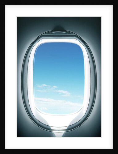 Close-up of airplane window by Anonymous