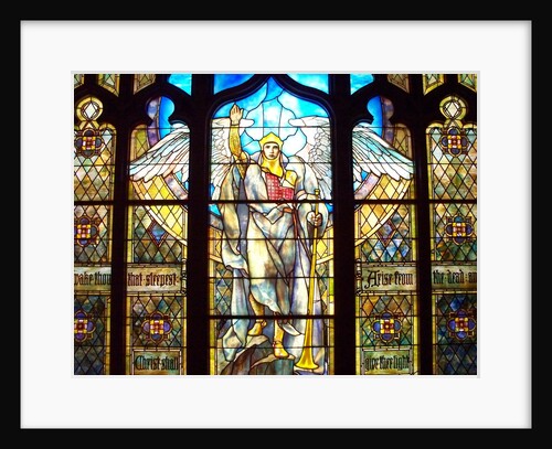 Angel of the Resurrection stained glass window by Louis Comfort Tiffany