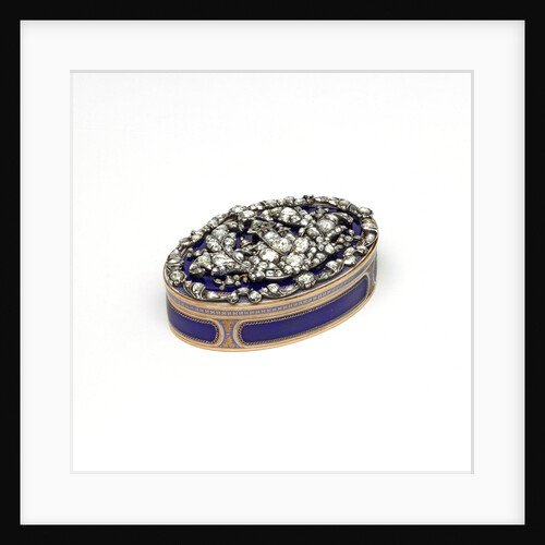 Gold and enamel snuffbox set with diamonds by Anonymous