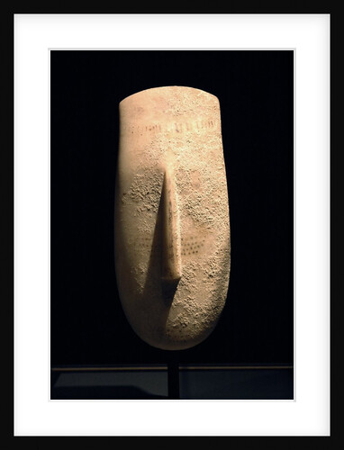 Cycladic sculpture of female head by Anonymous