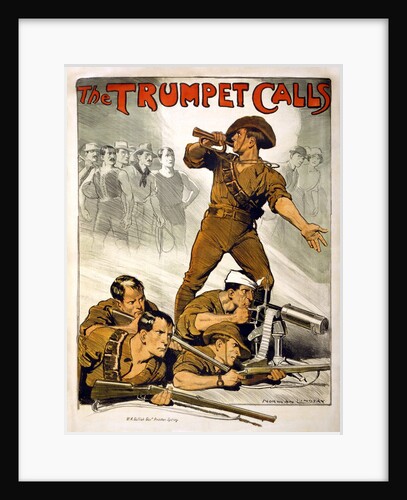 The Trumpet Calls poster by Norman Lindsay