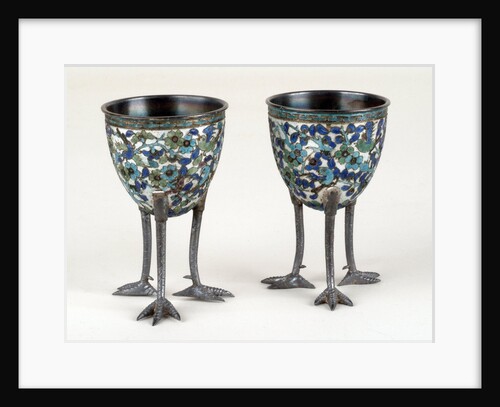 Two Chinese cloisonne egg cups by Anonymous