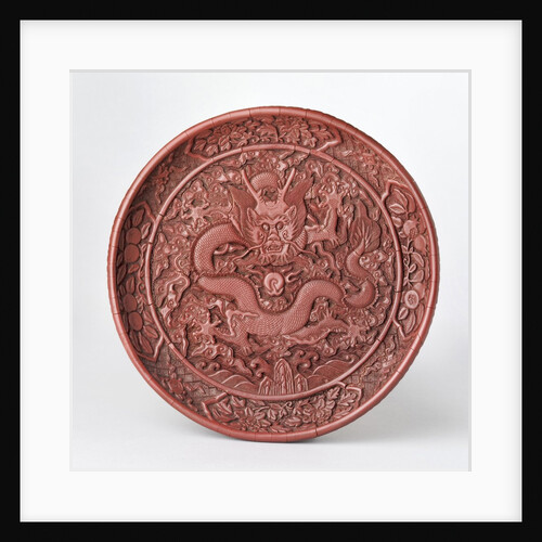 Dragon on a carved platter by Anonymous