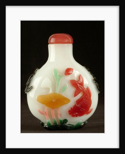 Carved jade snuff bottle by Anonymous