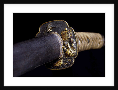 Close-up view of 19th century samurai sword by Anonymous