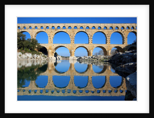 Pont du Gard and Gard River by Anonymous