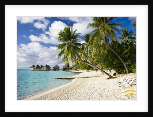 Huts at Matira Beach, Bora Bora Island by Anonymous