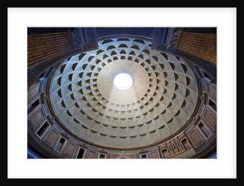 Interior of the dome on the Pantheon in Rome by Anonymous