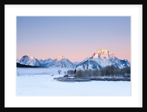 Oxbow Bend in Grand Teton National Park in winter by Anonymous