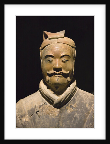 Terra cotta warrior with color still remaining, Emperor Qin Shihuangdi's Tomb, Xian, Shaanxi, China by Anonymous