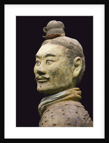 Terra cotta warrior with color still remaining, Emperor Qin Shihuangdi's Tomb, Xian, Shaanxi, China by Anonymous