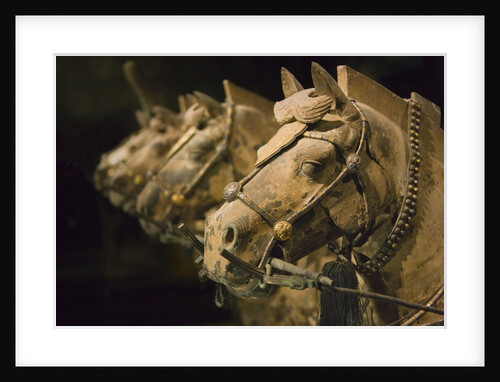 Terra cotta horse chariot, Emperor Qin Shihuangdi's Tomb, Xian, Shaanxi, China by Anonymous