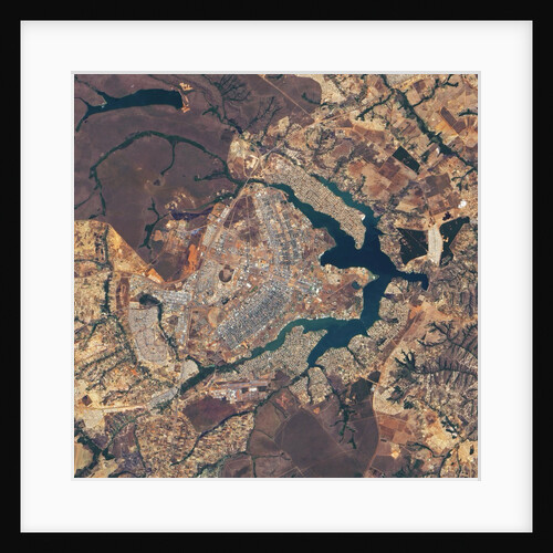 Lago Paranoa and Brasilia during dry season by Anonymous
