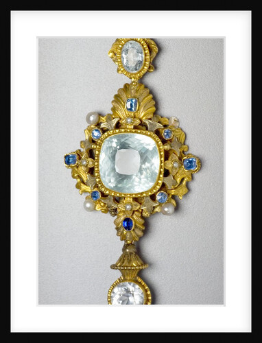 British pendant with facet cut stones by Anonymous
