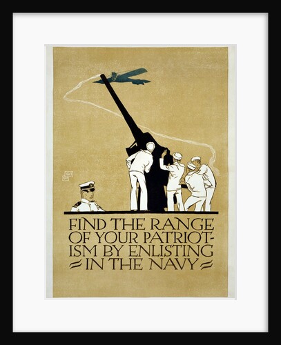 Find the Range of Your Patriotism by Enlisting in the Navy poster by Anonymous