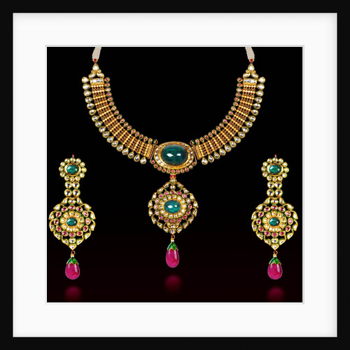 Indian necklace and earring set by Anonymous