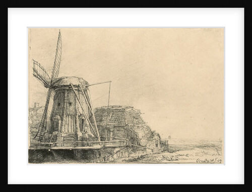 Windmill by Rembrandt van Rijn