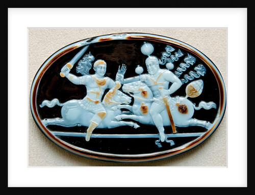 Cameo of Shapur I humiliating Roman emperor Valerianus in battle by Anonymous