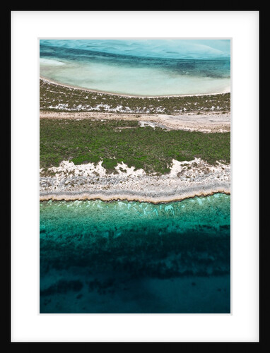 Aerial view of Exuma cays, Bahamas by Anonymous