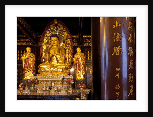Buddha statue in temple by Anonymous