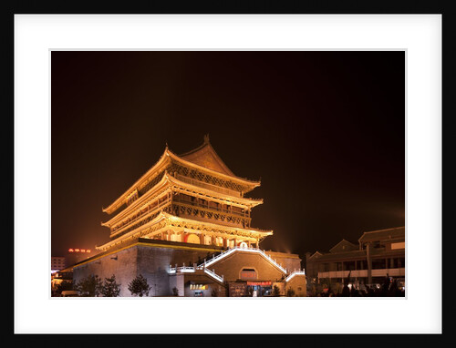 Drum Tower at night by Anonymous