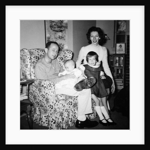 Family group in their living room, ca. 1958 by Anonymous
