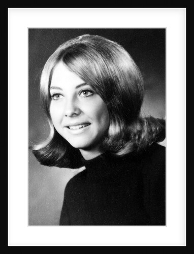 High school portrait of 18 year old girl in 1971 by Anonymous