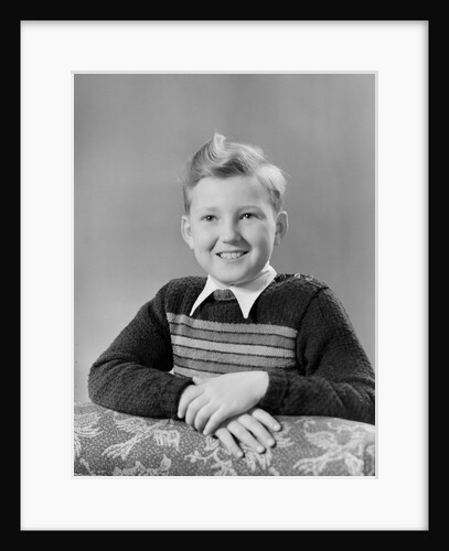 Eight year old school boy portrait, ca. 1948 by Anonymous