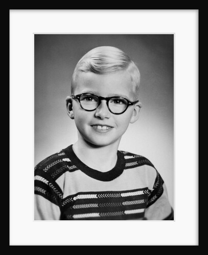 Eight year old school boy portrait, ca. 1954 by Anonymous