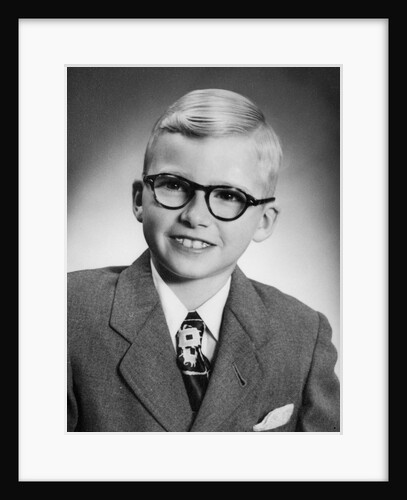 Eight year old school boy portrait, ca. 1954 by Anonymous